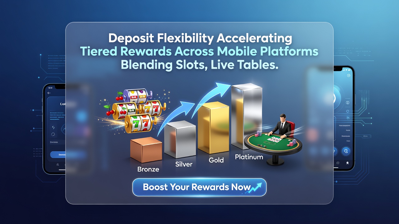 User dashboard displaying reward tier progression linked to diverse deposit methods in a mobile casino environment