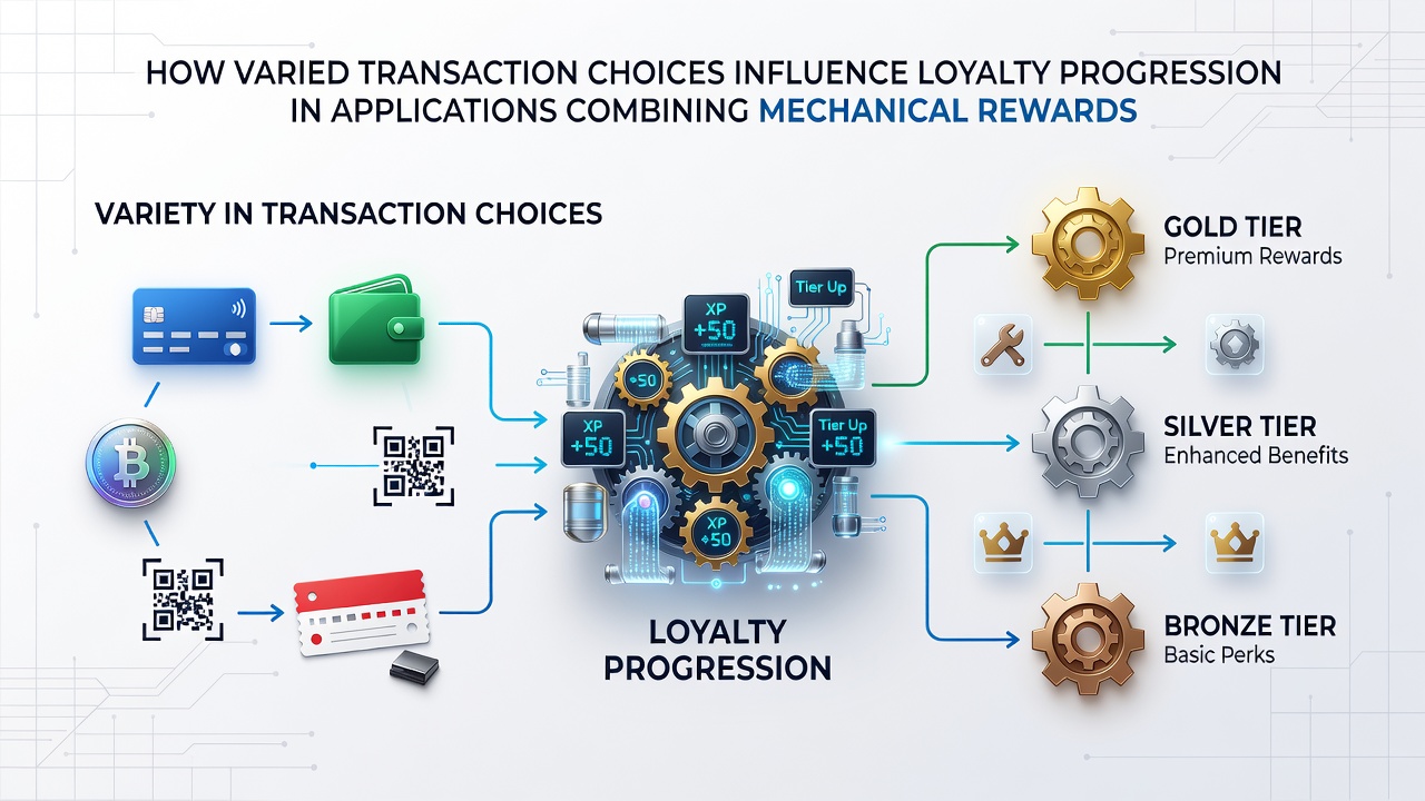 Loyalty tier dashboard displaying progression bars, reward levels, and transaction history across slots, live tables, and sports betting sections